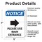 Signmission Please Use Main Entrance Sign, Vinyl Decal, 5in W x 7in L, 2PK OS-2PACK-NS-D-57-V-17620 - alternate 5